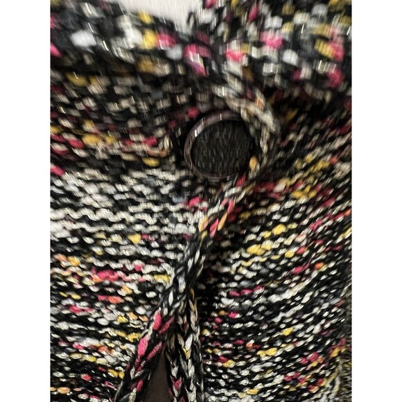 Nicole Sabbattini Multicolor One Button Knit Sweater Cardigan Size Large - Picture 3 of 8